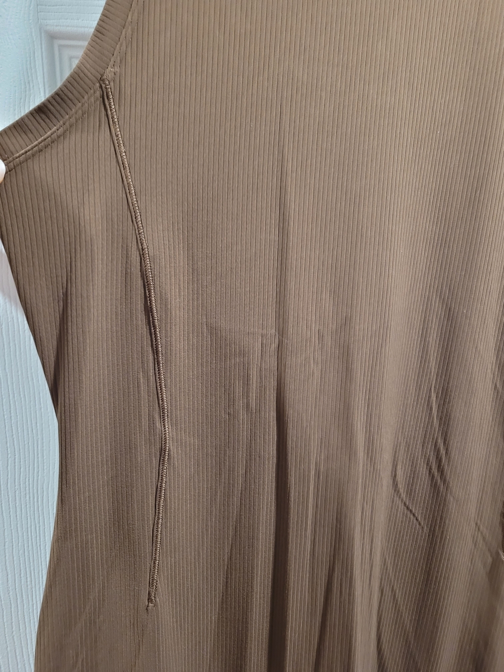Lululemon All Aligned Ribbed Midi Dress Java Size 8 - Picture 4 of 11
